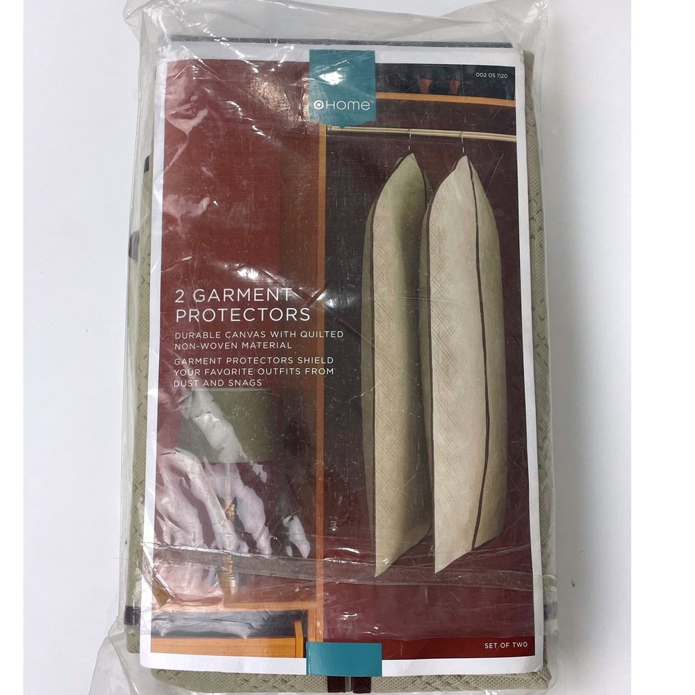 Target Home 2 Pack Garment Protectors Quilted Canvas Suit Bags Tan Brown